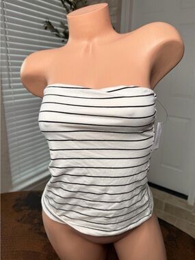 🌷 Banana Republic Striped Tube Top Shirt 🌷NWT Medium